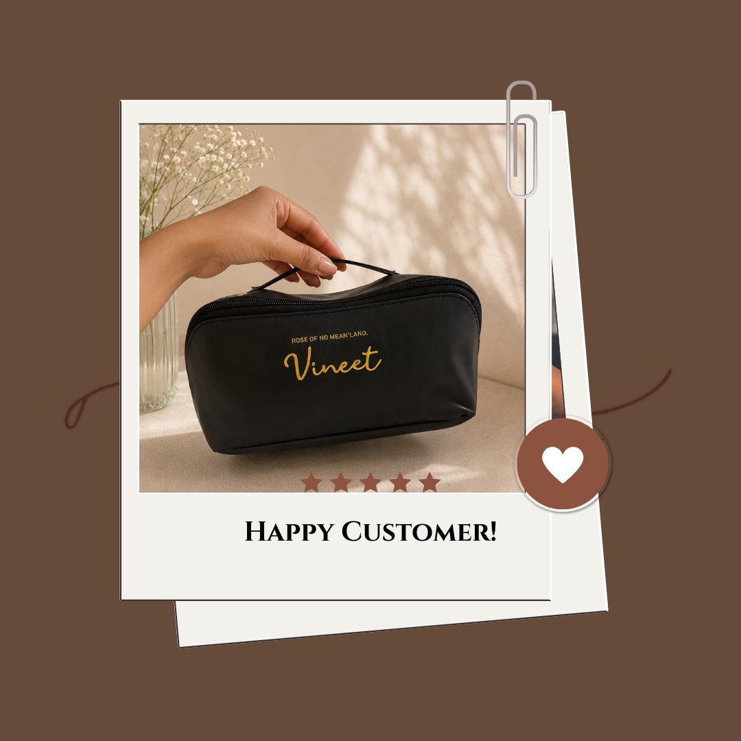 Customised Luxe Vanity Makeup Pouch