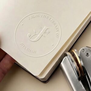 Customised – Paper Embosser – Floral Monogram (40 mm)
