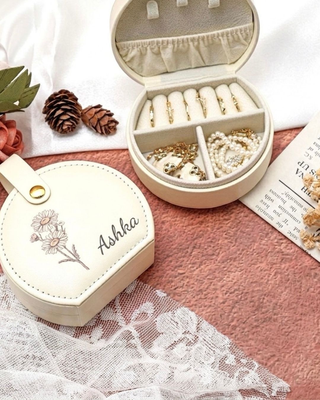 Customised Semi Circle Jewellery Box