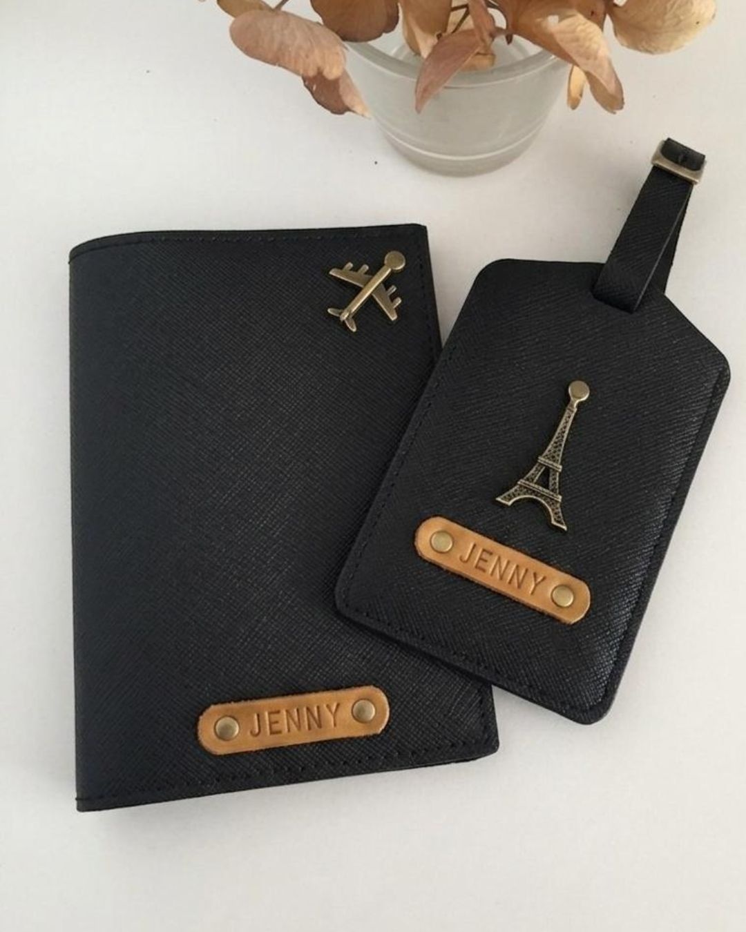 Personalized Passport Cover & Luggage Tag Set