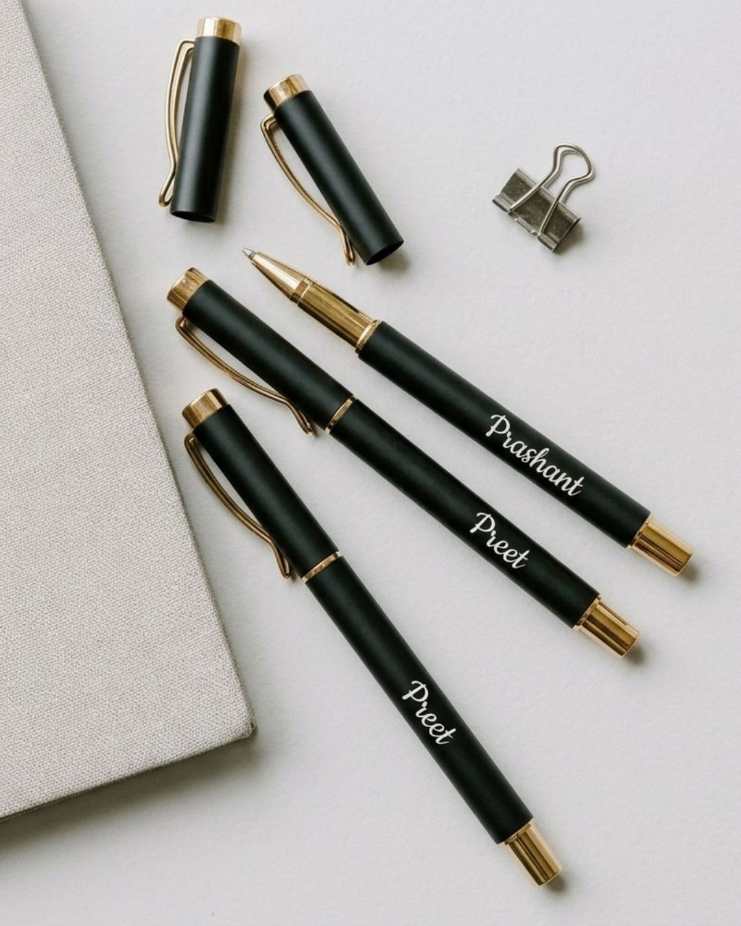 Customised Classic Black Clip Pen