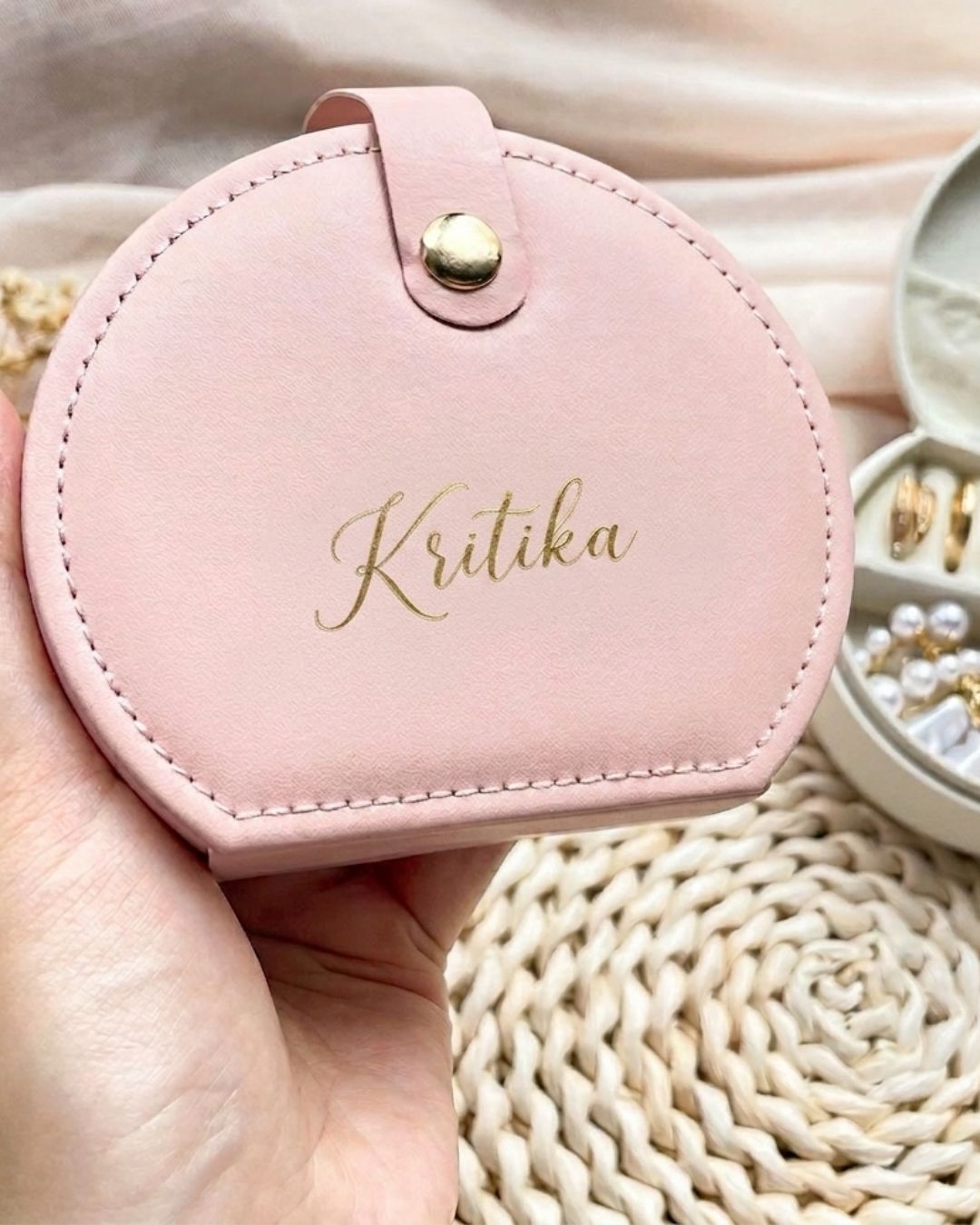 Customised Semi Circle Jewellery Box