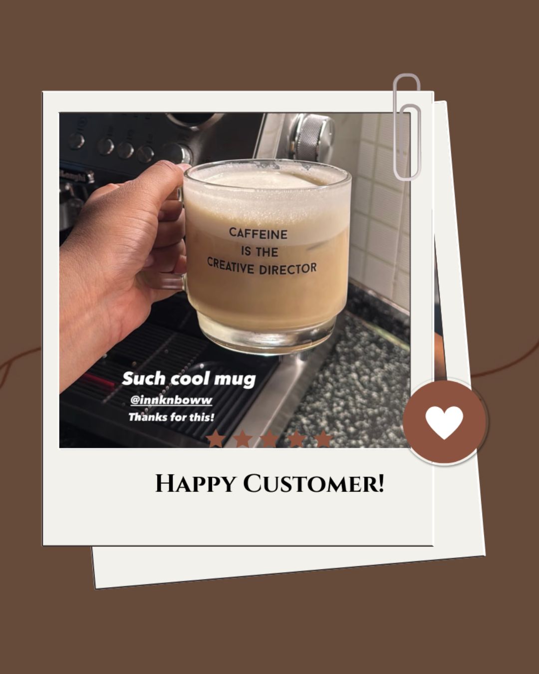 Customised - Daily Brew Glass Cup