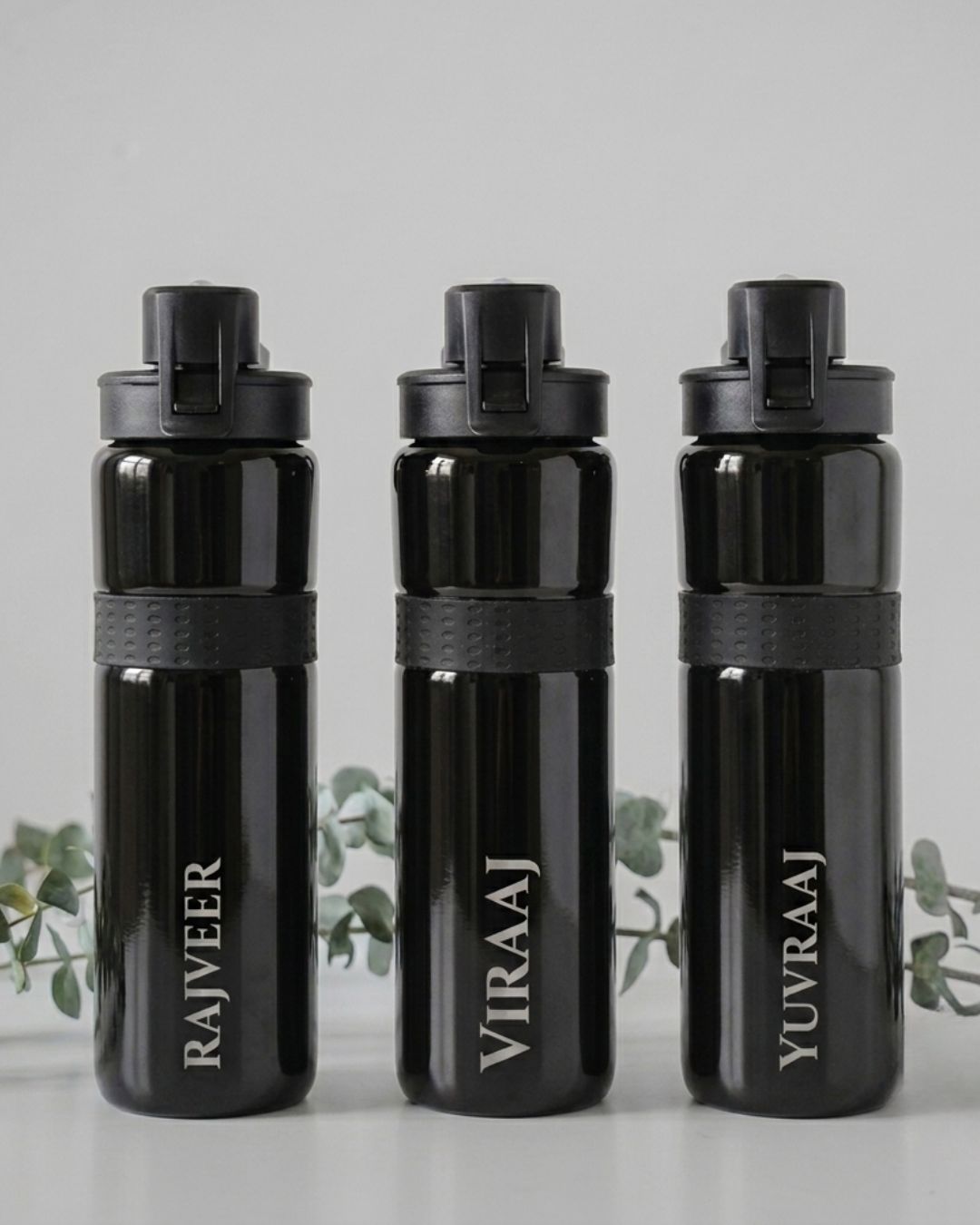 Customised - Midnight Steel Sipper Bottle | Premium Grip Bottle
