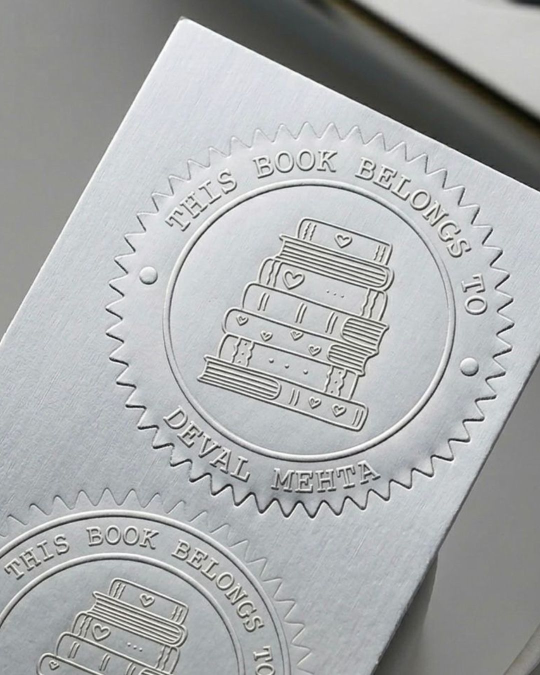 Customised - Paper Embosser - Classic Book Stack (40 mm)