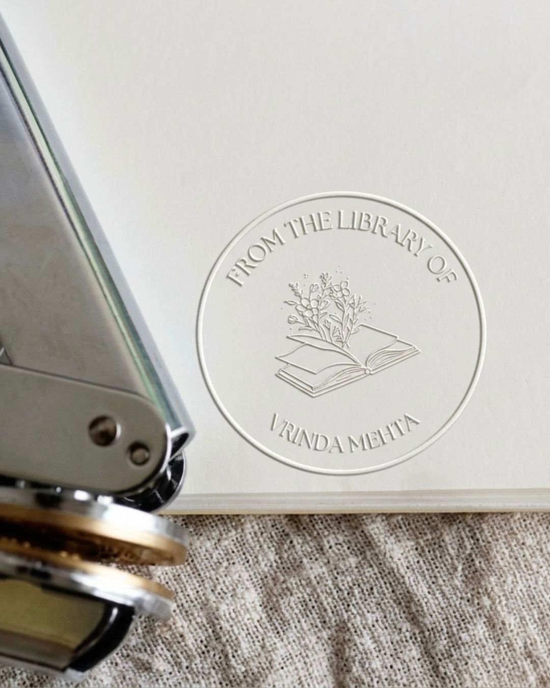 Customised - Floral Library Paper Embosser (40 mm)