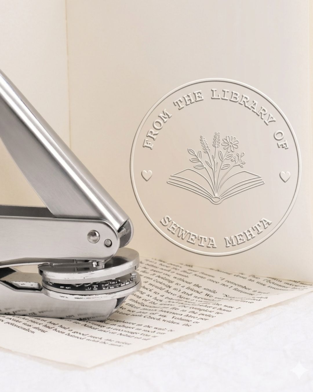 Customised - Floral Library Paper Embosser (40 mm)
