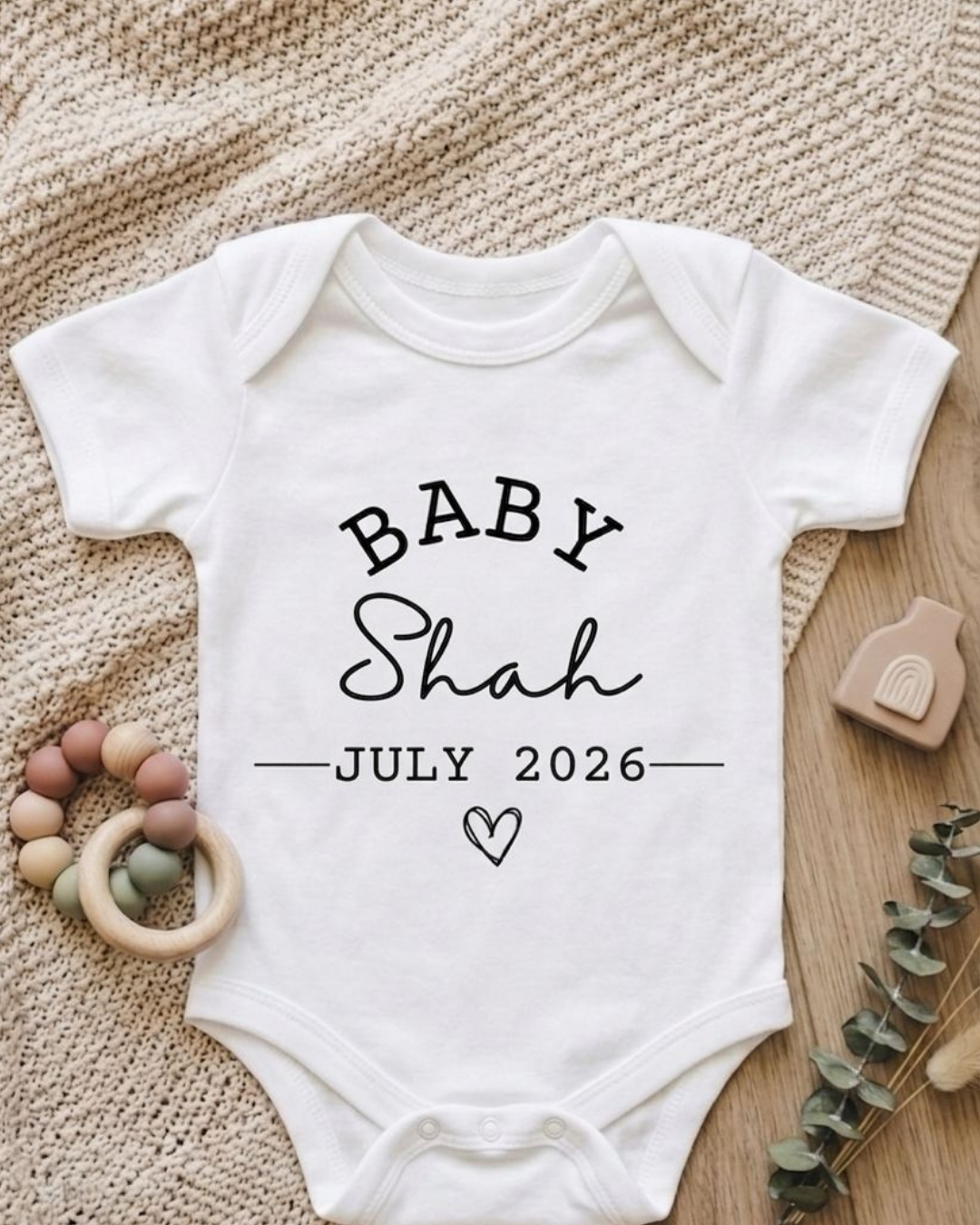 Customised - The Signature Announcement Onesie | Carrying Our Name