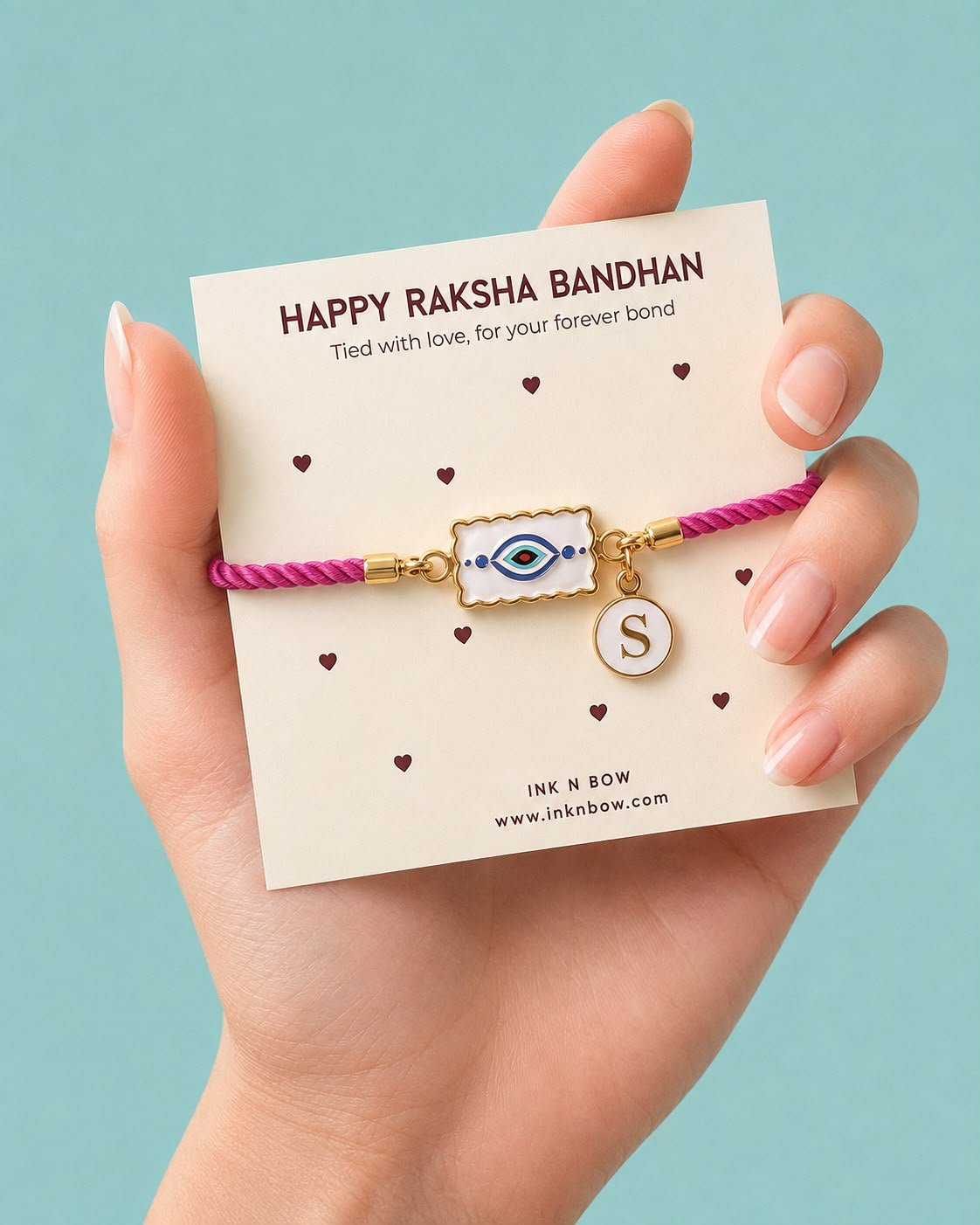 Personalized Evil Eye Charm Rakhi