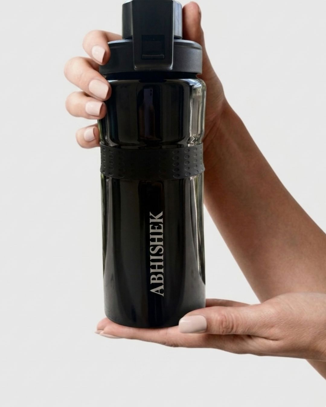 Customised - Midnight Steel Sipper Bottle | Premium Grip Bottle