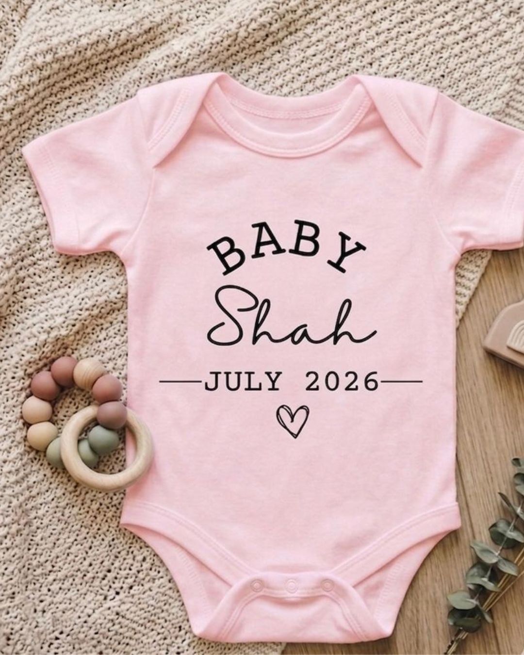 Customised - The Signature Announcement Onesie | Carrying Our Name