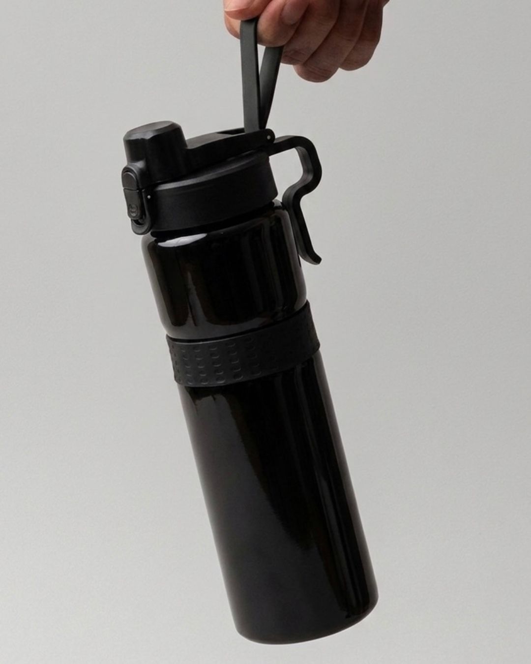 Customised - Midnight Steel Sipper Bottle | Premium Grip Bottle