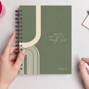 Customised – Notebook | Diary – Sage Boho Arc Journal