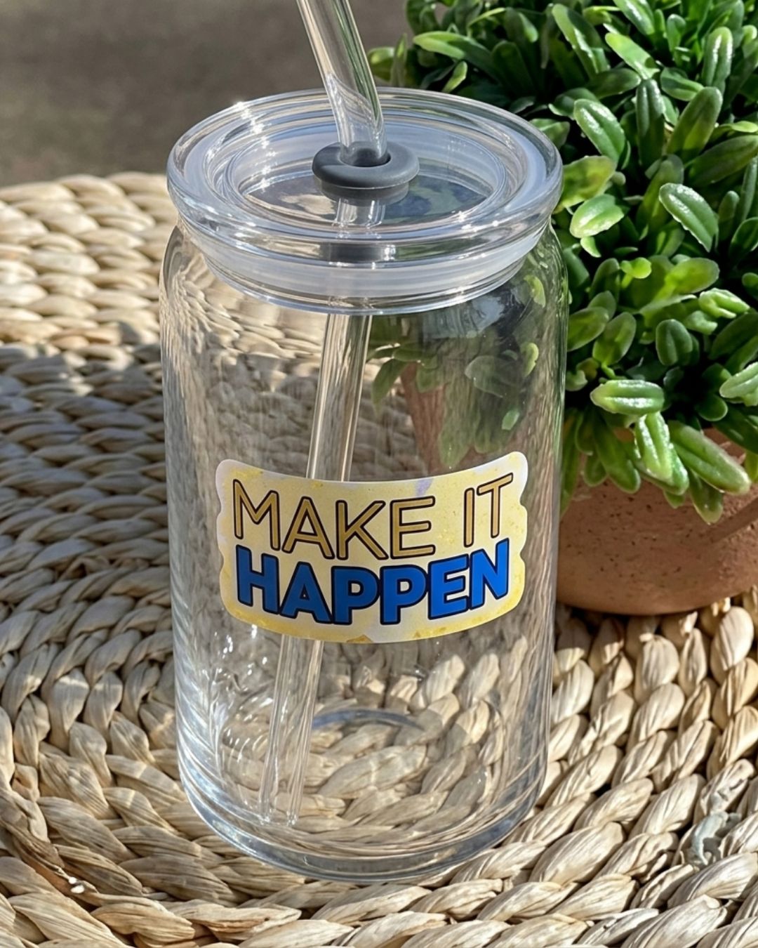 Personalized - Clear Tall Glass - Vinyl Print