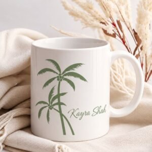 Customised – White Sublimation Mug – Palm Escape