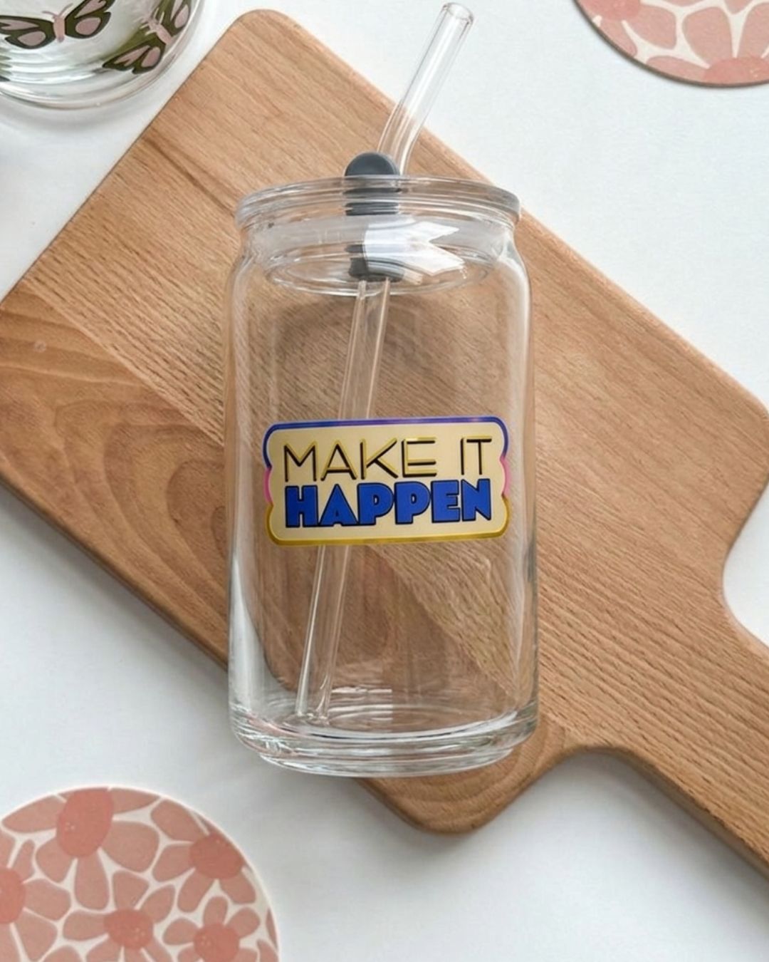 Personalized - Clear Tall Glass - Vinyl Print