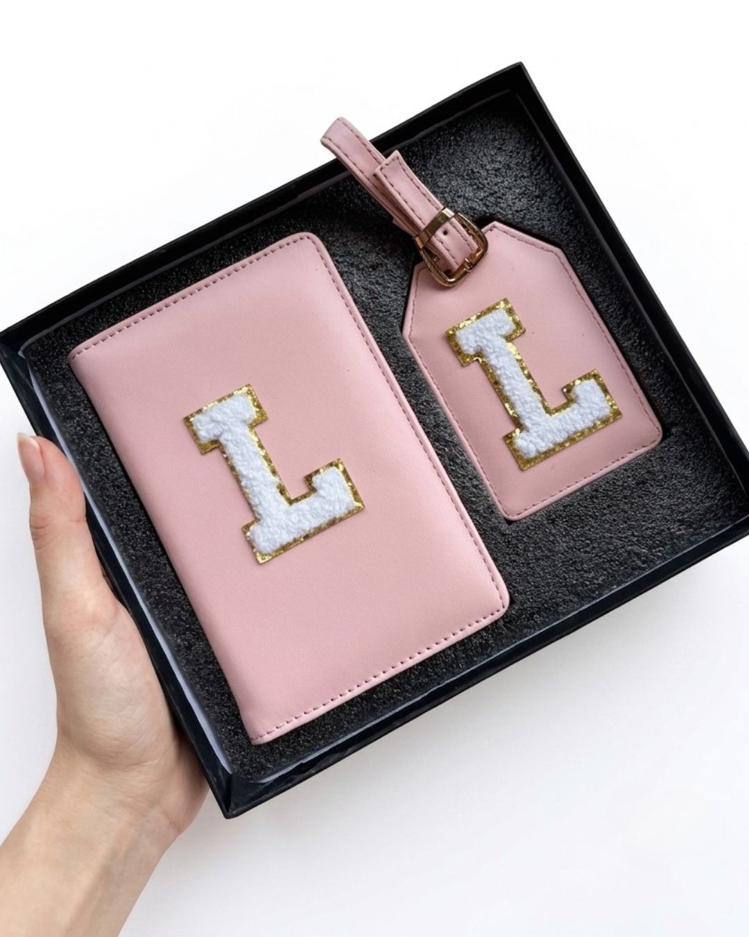 Customised - Passport Cover & Luggage Tag Set - Monogram