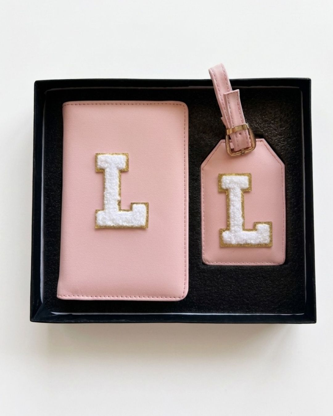 Customised - Passport Cover & Luggage Tag Set - Monogram
