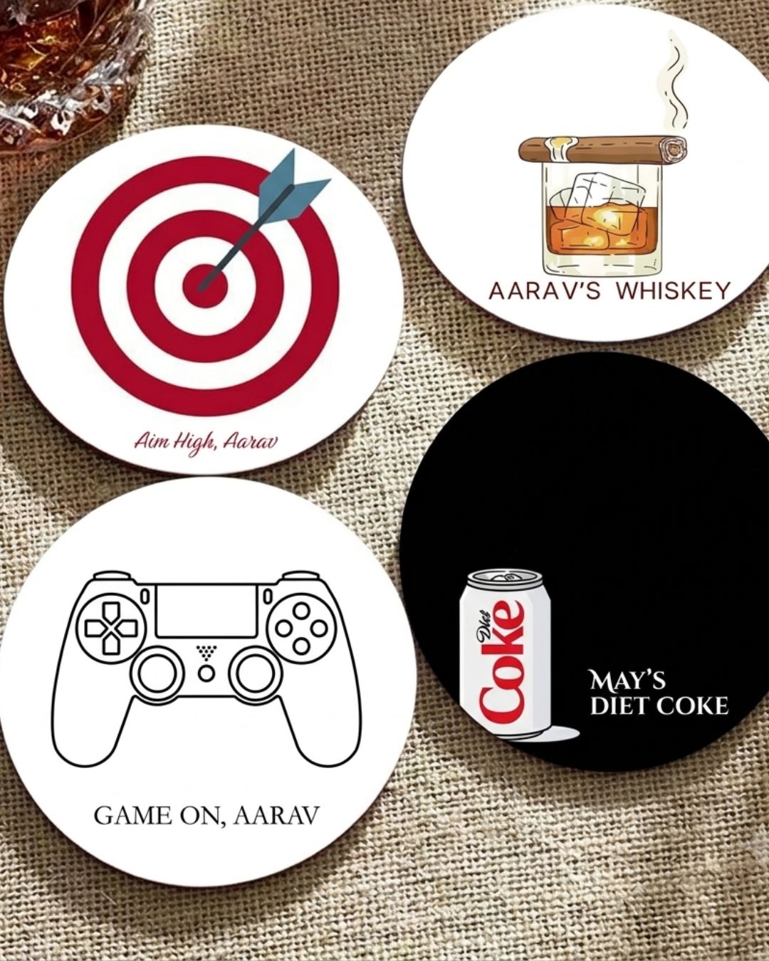 Customised - Drink Personality Coasters | Set of 2