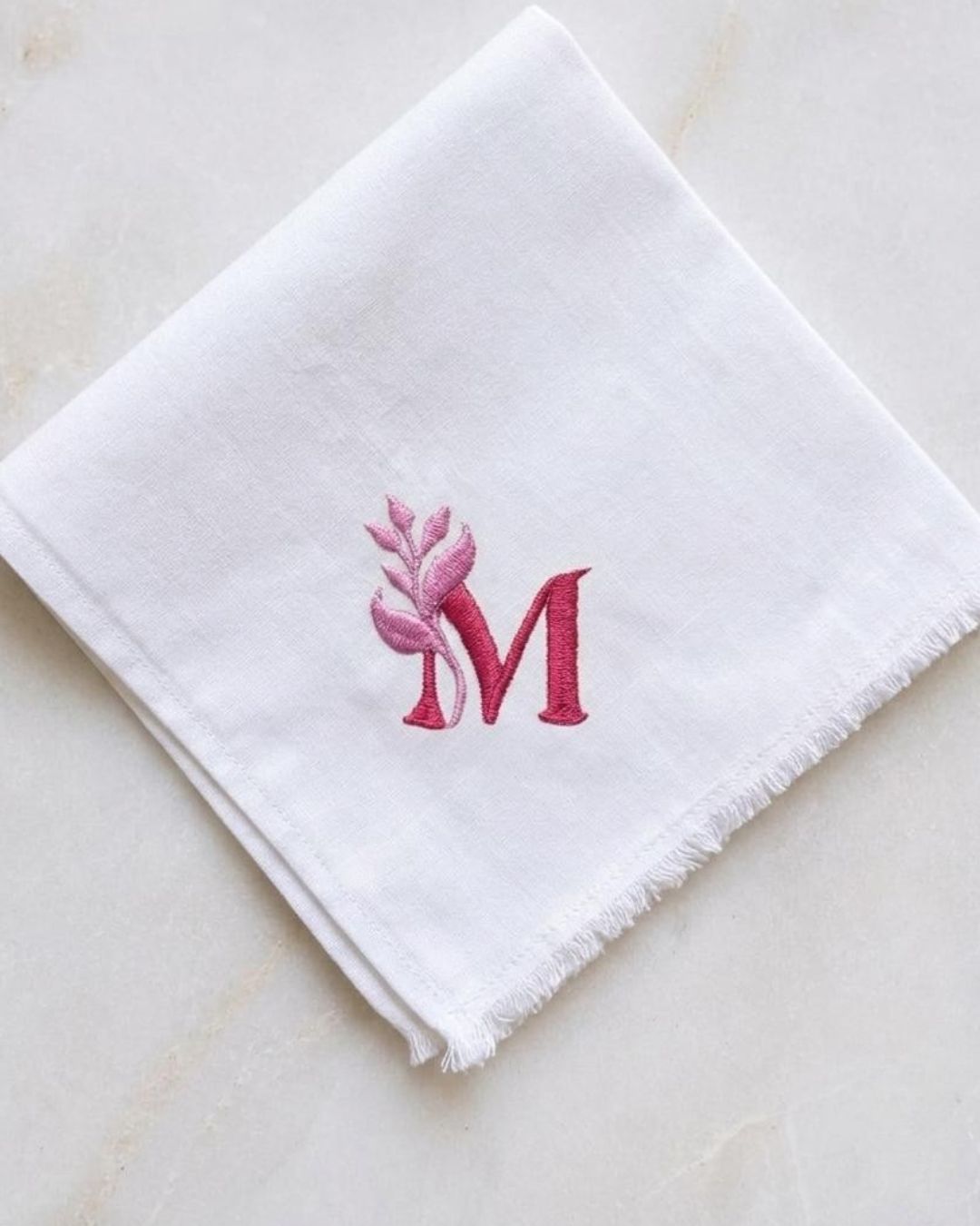 White Embroidery Handkerchief
