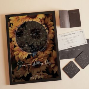 Custom sunlit Star Map Frame