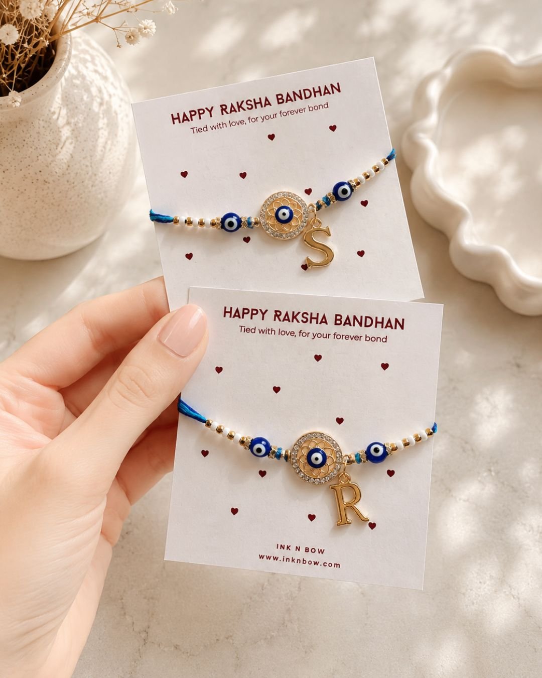 Personalized Evil Eye Thread Rakhi