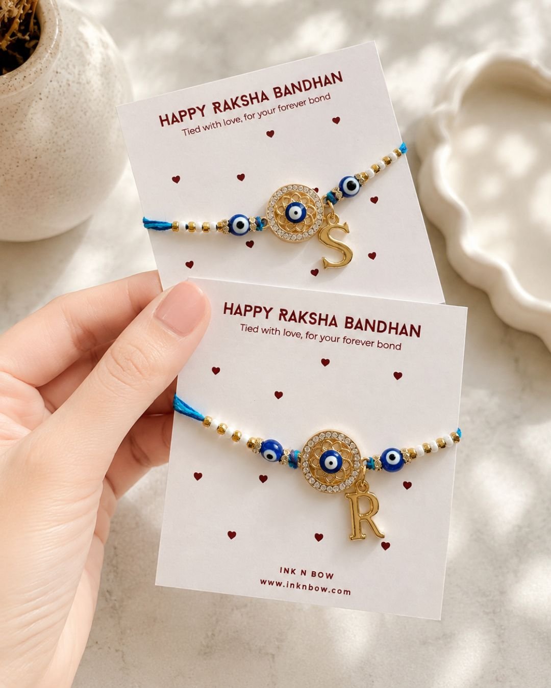 Personalized Evil Eye Thread Rakhi