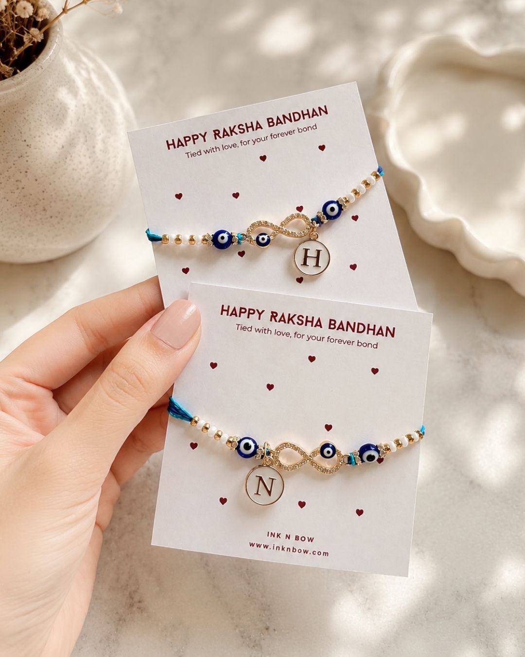 Personalized Evil Eye Thread Rakhi
