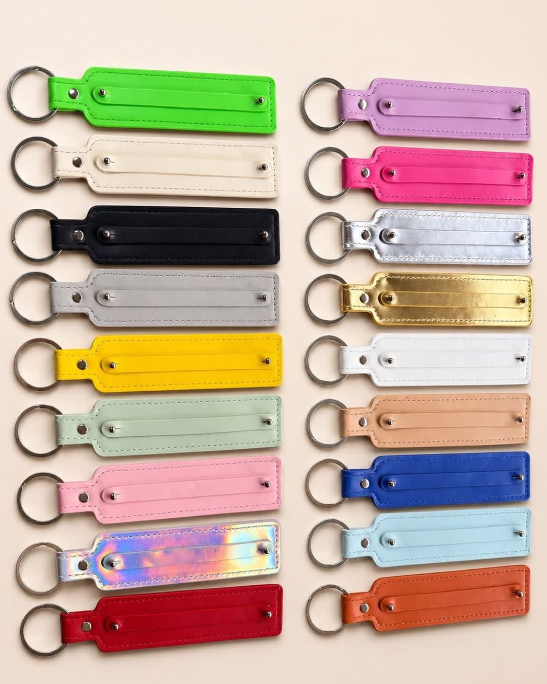 Personalized PU Leather Name Keychain