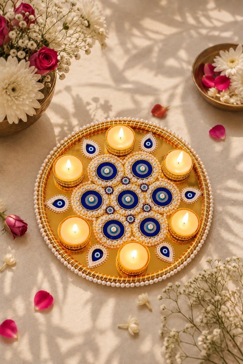 Handcrafted Rangoli Diya Mats