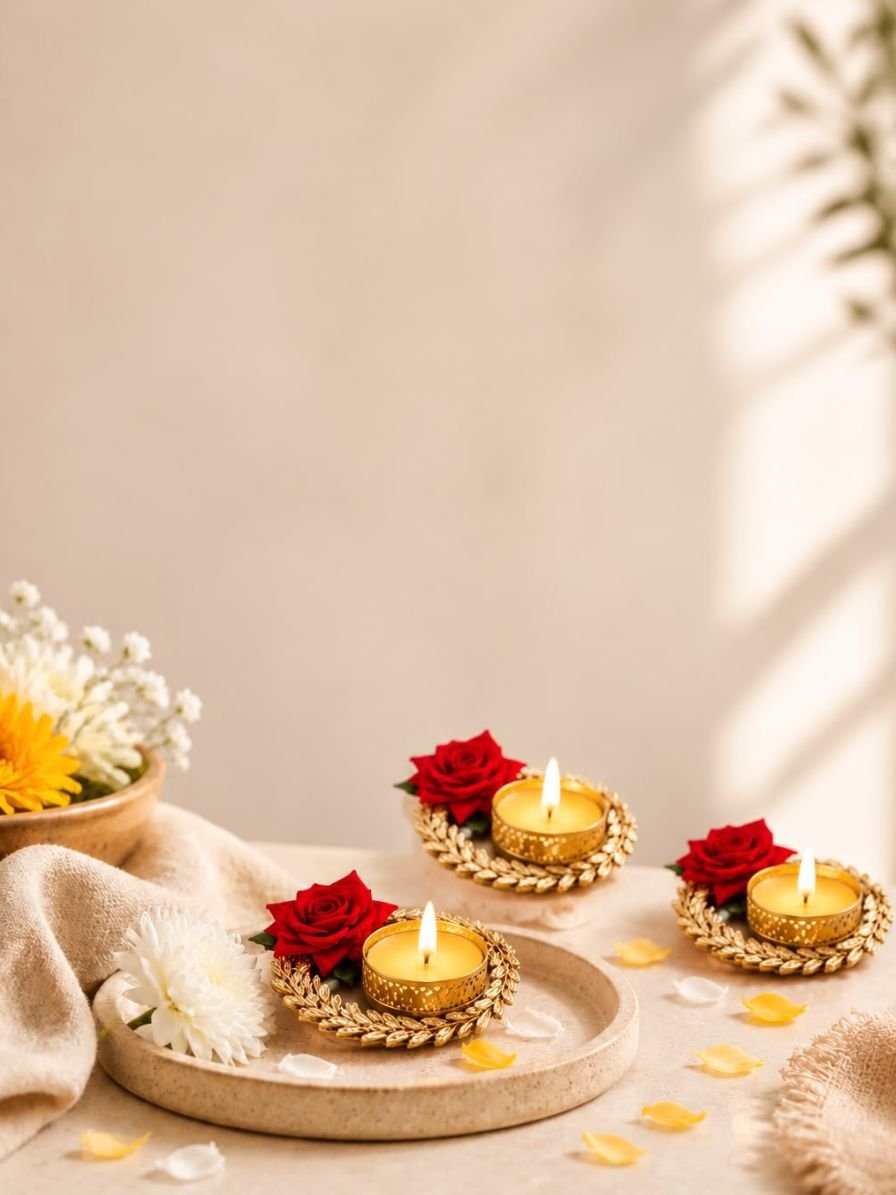 Handmade Embellished Diya