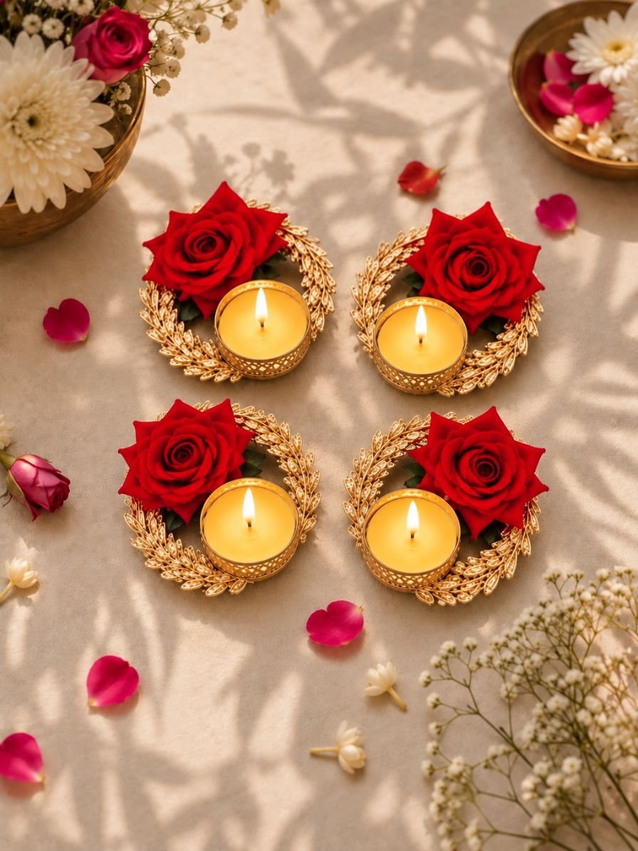 Handmade Embellished Diya