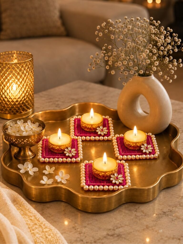 Handmade Embellished Diya