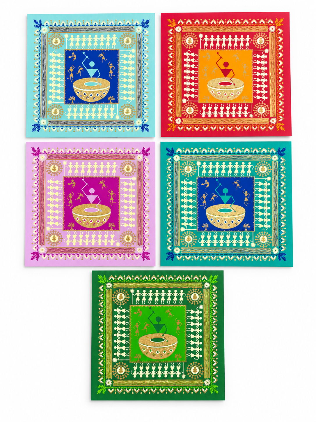 Heritage Notecards & Envelopes - Warli Art