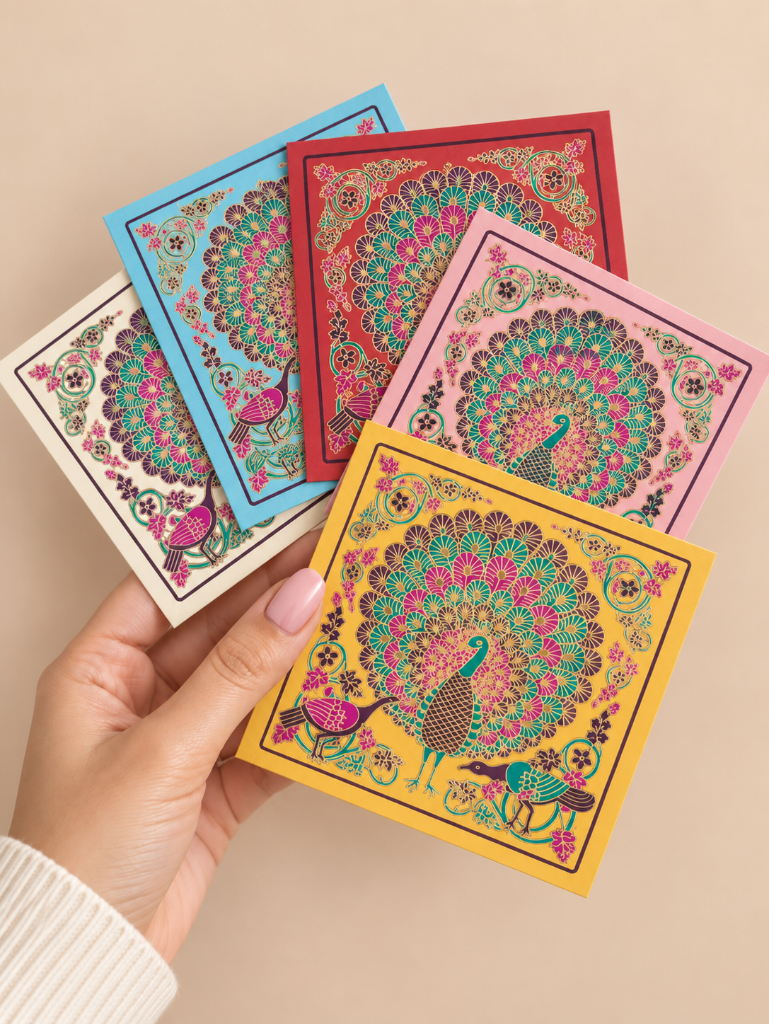Heritage Notecards & Envelopes - Peacock Garden