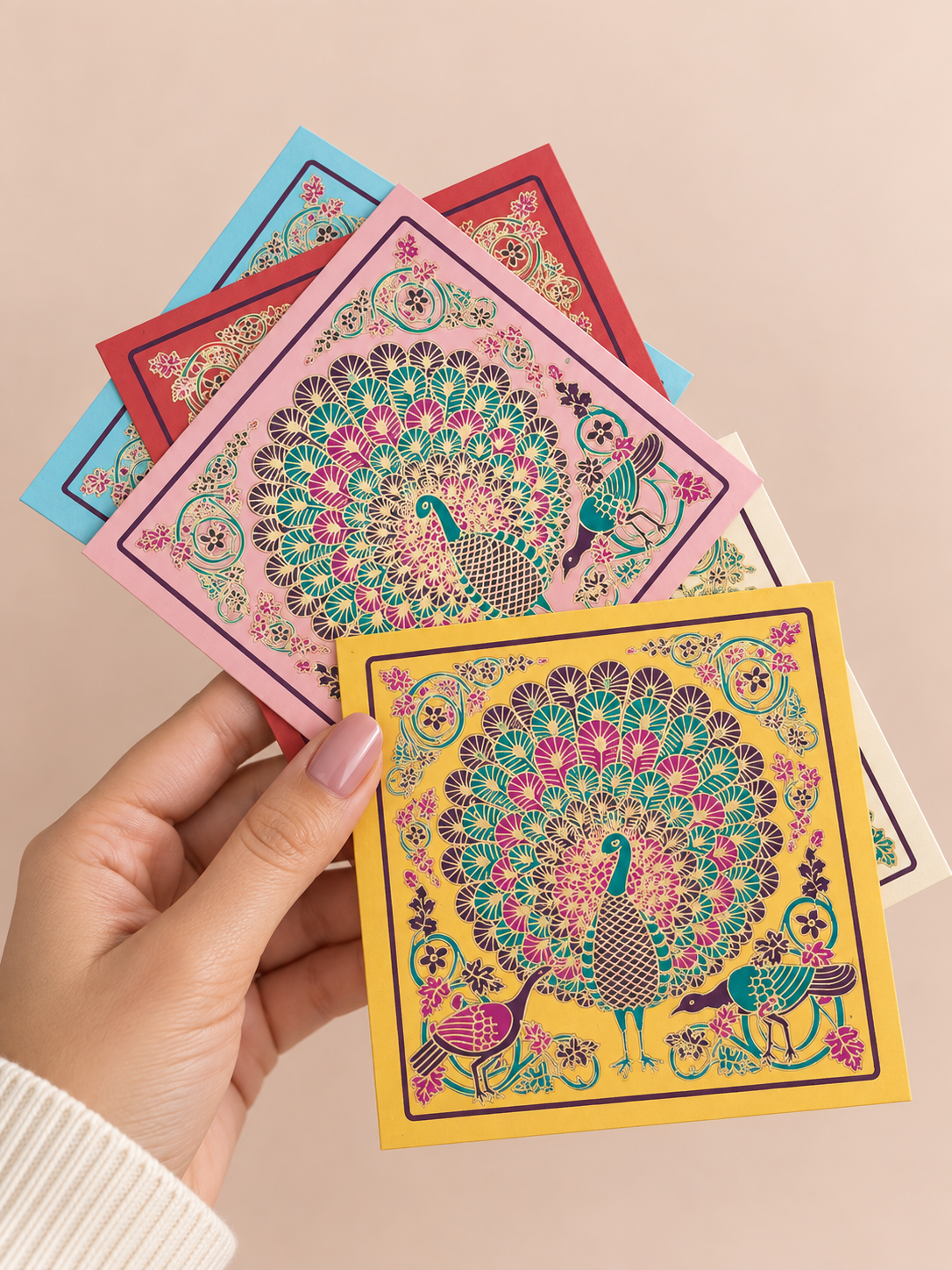 Heritage Peacock Garden Notecards