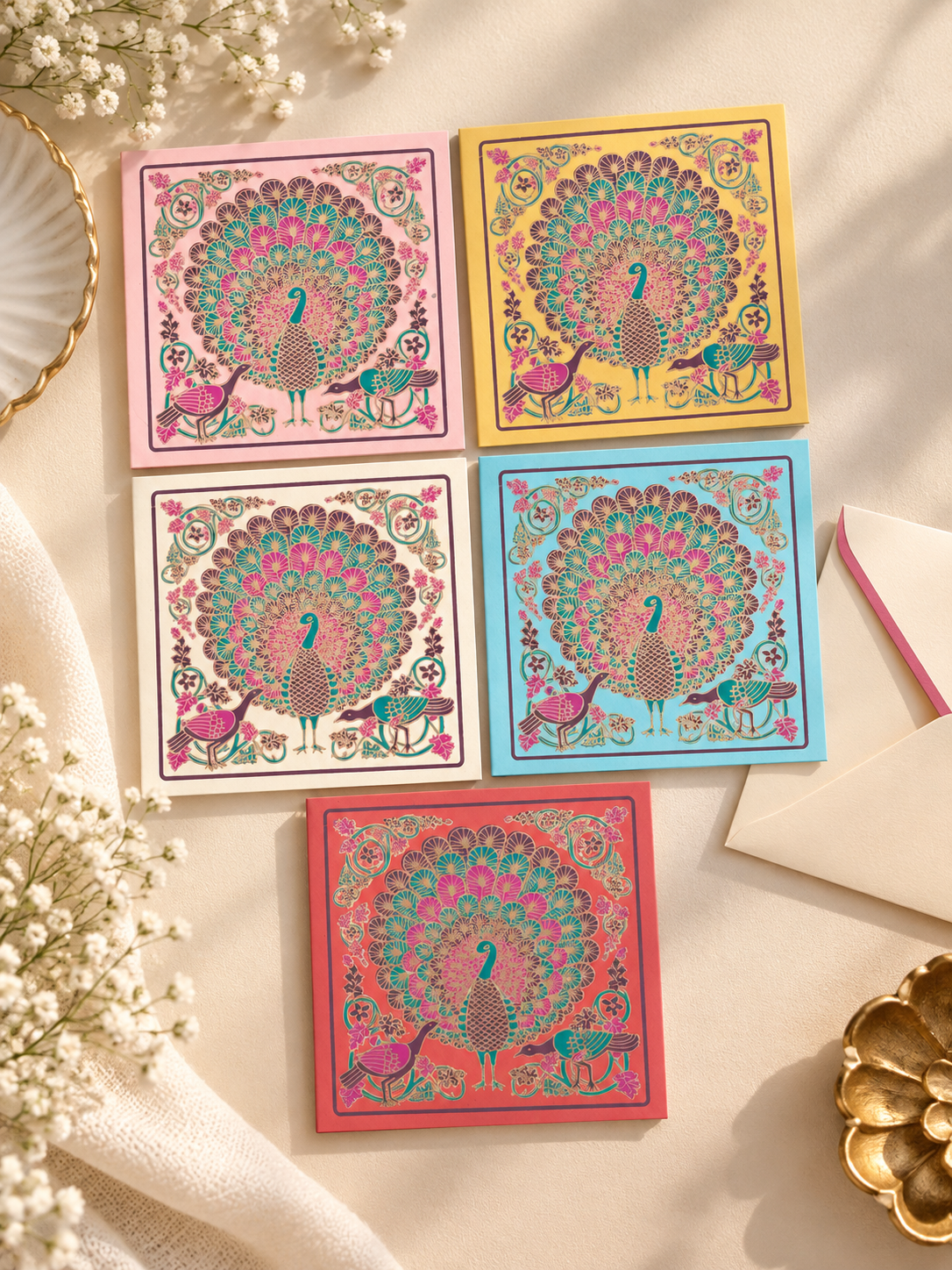 Peacock Garden Notecards
