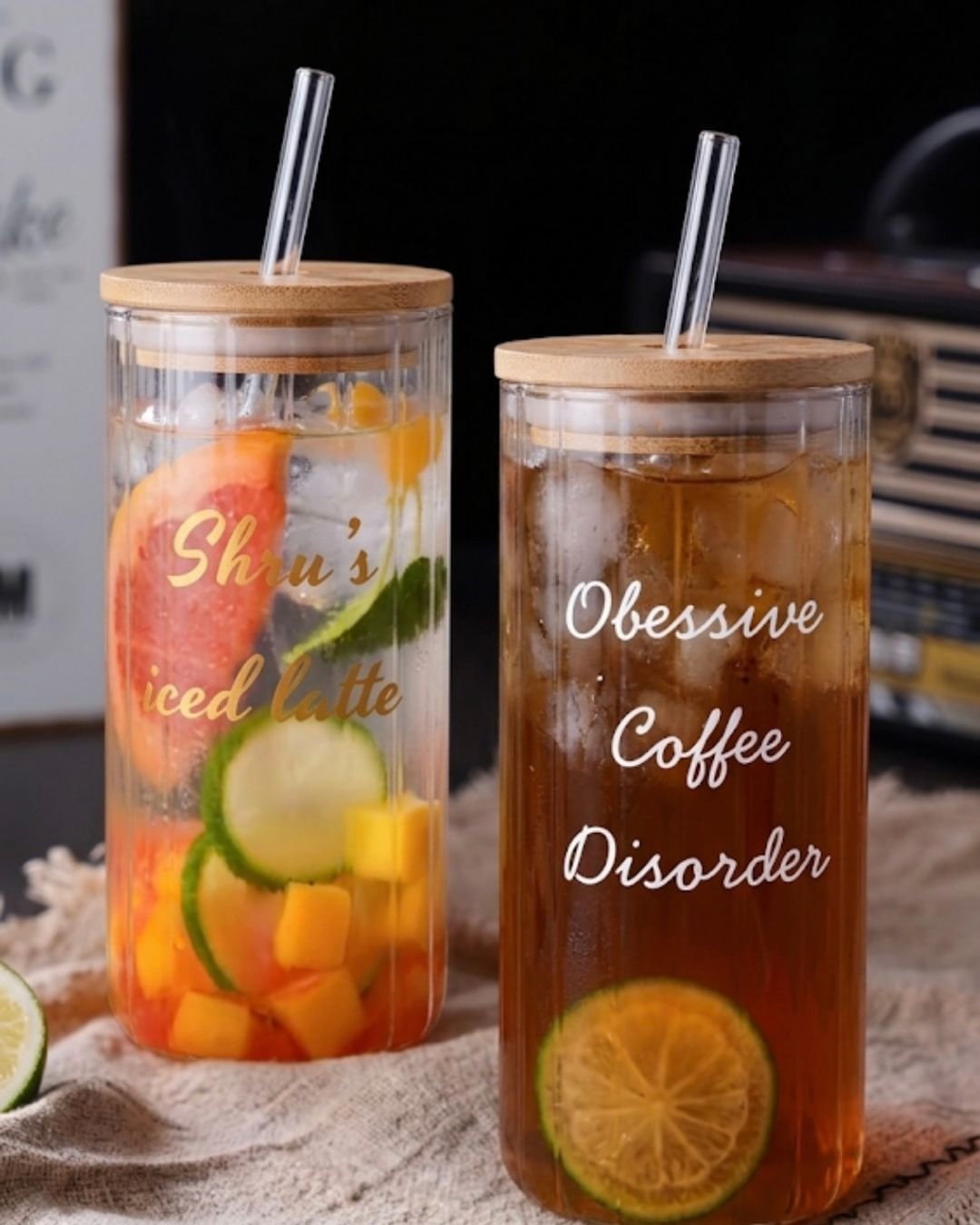 Customised - Signature Coffee Glass | Couple Glass - Set of 2